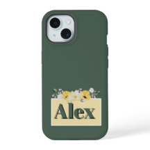Moderne watercolor bloemen & groene achtergrond