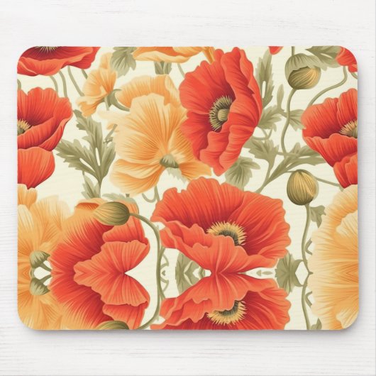 Moderne Watercolor Bloemen Muismat (Voorkant)