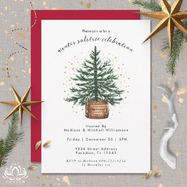 Moderne Watercolor Kerstboom Minimaal Eenvoudig Kaart