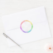 Moderne Watercolor Kunst Trendy Elegante Blanco Ronde Sticker (Envelop)