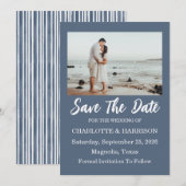 Moderne Watercolor Kustlandschap Bruiloft Save The Date (Voorkant / Achterkant)