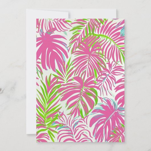 Moderne Watercolor Pool Feest Kaart (Achterkant)