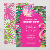 Moderne Watercolor Pool Party Kaart (Voorkant / Achterkant)