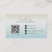 Moderne Watercolor Spa QR Code Visitekaartje (Achterkant)
