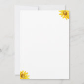 Moderne Watercolor Zonnebloem Save The Date (Achterkant)