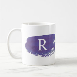 Moderne watercolor zwierige monogram  koffiemok