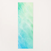 Moderne Watercolour Grün Mint Yogamat (Voorkant)