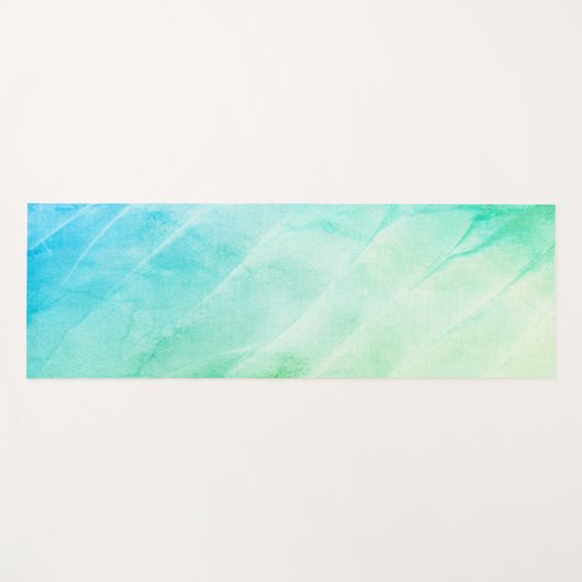 Moderne Watercolour Grün Mint Yogamat (Voorkant (horizontaal))