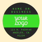 Moderne waterdichte Logo & tekst | Zwart Heldergro Labels