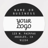 Moderne waterdichte Logo & tekst | Zwart-wit Labels (Design 2)