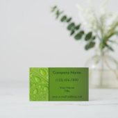 Moderne waterdruppels groen lef visitekaartje (Staand voorkant)