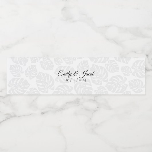 Moderne waterflesstickers voor trouwfeesten waterfles etiket (Enkel label)