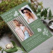 Moderne waterkers vlinder foto afstudeerfeest kaart