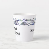 Moderne waterlelies gepersonaliseerde latte Mok (Voorkant)