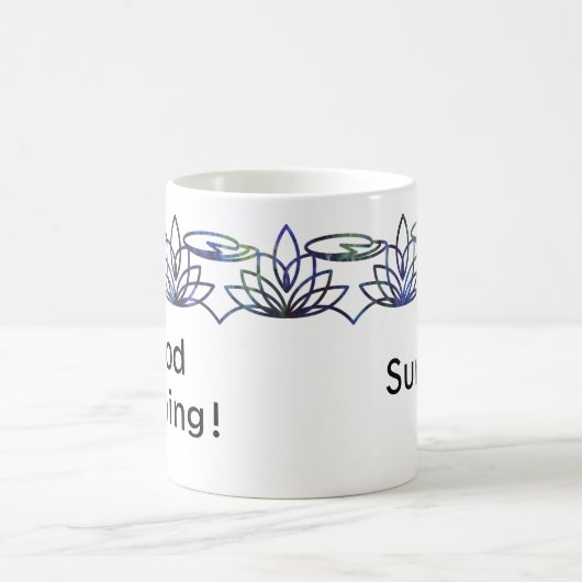 Moderne waterlelies gepersonaliseerde mok (Center)