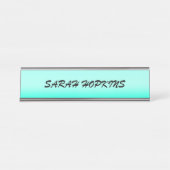 Moderne waterloopgradiënt Waterverf Lente natuur Bureau Naambordje (Voorkant)