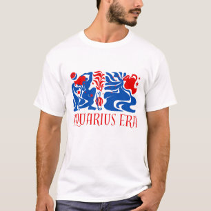 Moderne Waterman Zodiac Typografie T-shirt