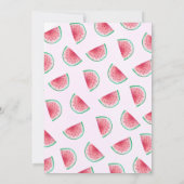Moderne watermeloen één in een meloen eerste dag kaart (Achterkant)