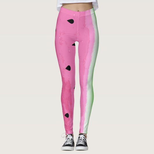 moderne watermeloen Print Leggings (Voorkant)