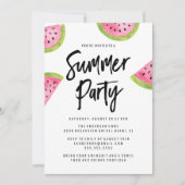 Moderne Watermeloen Summer Party Uitnodiging (Voorkant)