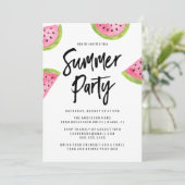 Moderne Watermeloen Summer Party Uitnodiging (Staand voorkant)