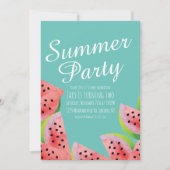 Moderne Watermeloen Waterverf Zomerfeest  Kaart (Voorkant)