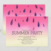 Moderne Watermeloen Zomer Barbecue Party Uitnodigi Kaart (Voorkant / Achterkant)