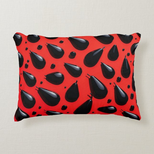 Moderne Watermeloenpitten 🍉Minimaal zomeraccent Accent Kussen (Voorkant)