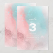 Moderne Waterverf Aangepaste kinderen op zaterdag Kaart (Voorkant / Achterkant)