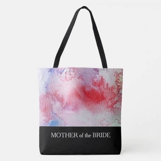 Moderne waterverf aangepaste tekst gepersonaliseer tote bag (Voorkant)