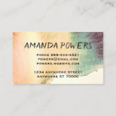 moderne waterverf aangepaste visitekaartjes sjablo (Achterkant)