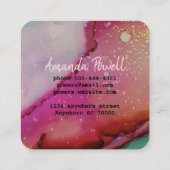 moderne waterverf aangepaste visitekaartjes sjablo (Achterkant)