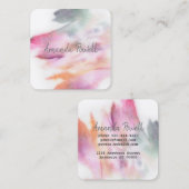 moderne waterverf aangepaste visitekaartjes sjablo (Voorkant / Achterkant)