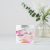 moderne waterverf aangepaste visitekaartjes sjablo (Staand voorkant)