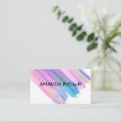 moderne waterverf aangepaste visitekaartjes sjablo (Staand voorkant)