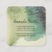 moderne waterverf aangepaste visitekaartjes sjablo (Achterkant)