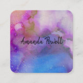 moderne waterverf aangepaste visitekaartjes sjablo (Voorkant)