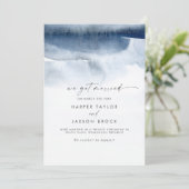 Moderne Waterverf | Aankondiging van de blauwe uit (Staand voorkant)