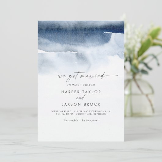 Moderne Waterverf | Aankondiging van de blauwe uit (Staand voorkant)