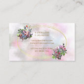 Moderne Waterverf Abstract Bloemen Goud Lijst Chic Visitekaartje (Achterkant)