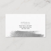 Moderne Waterverf Abstract Elegant Black White Visitekaartje (Achterkant)