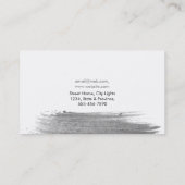 Moderne Waterverf Abstract Elegant Black White Visitekaartje (Achterkant)