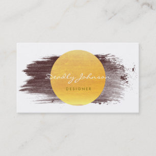 Moderne Waterverf Abstract Elegant Koel Bruin Visitekaartje