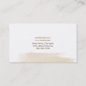 Moderne Waterverf Abstract Elegant Koel Geel Visitekaartje (Achterkant)