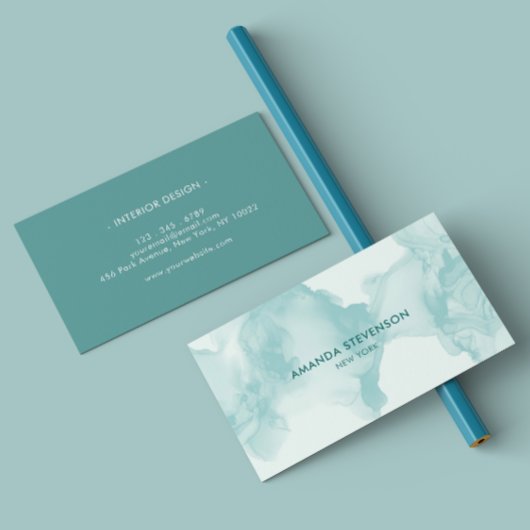 Moderne waterverf abstract visitekaartje