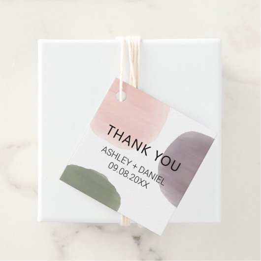 Moderne Waterverf Abstracte bruiloft gunst geschen Bedankjes Labels (In situ)