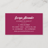 Moderne Waterverf Abstracte cosmetoloog Visitekaartje (Achterkant)