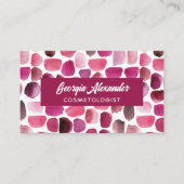 Moderne Waterverf Abstracte cosmetoloog Visitekaartje (Voorkant)