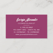 Moderne Waterverf Abstracte cosmetoloog Visitekaartje (Achterkant)