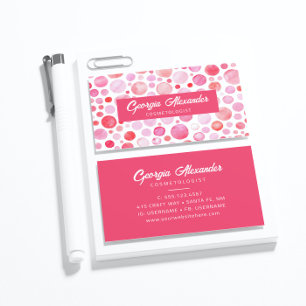 Moderne Waterverf Abstracte cosmetoloog Visitekaartje